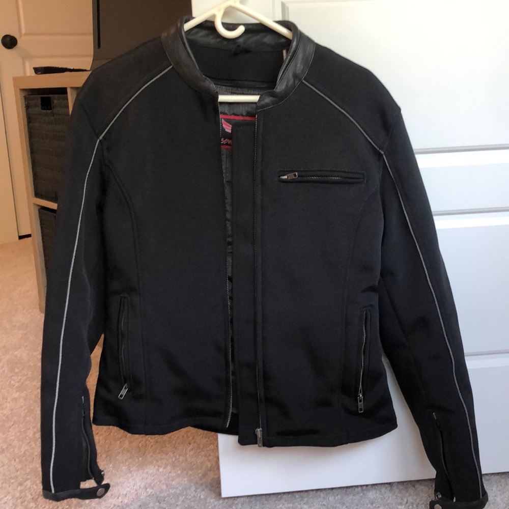 Motorcycle jacket (actual, not for fashion only).